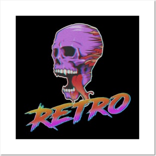 Retro skull Posters and Art